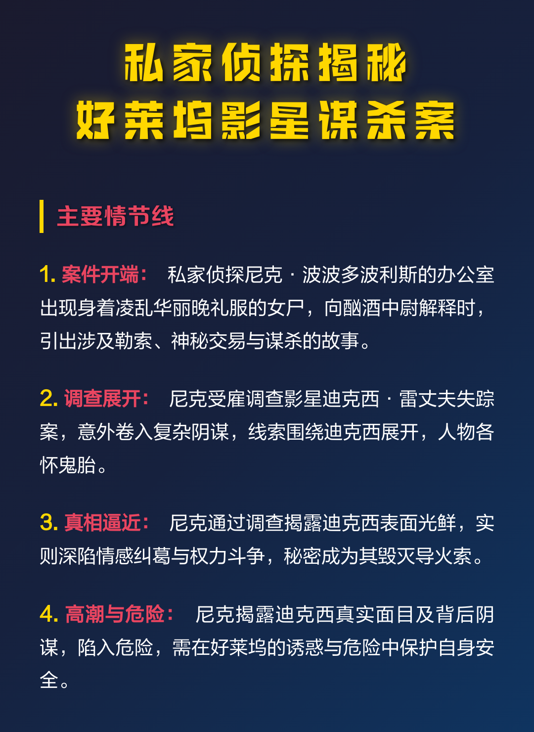 谋杀案情逐渐浮出水面，案情曲折